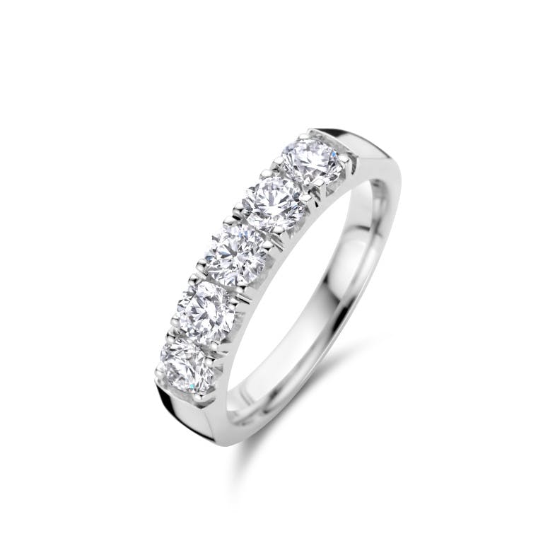 witgoud alliance ring met diamant Schaap en Citroen Diamonds - #2