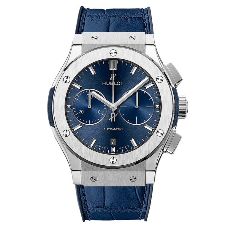 Hublot Classic Fusion Chronograph Chronograph Titanium Blue 45mm - 521.NX.7170.LR - #1 Hublot Classic Fusion Chronograph Chronograph Titanium Blue 45mm - 521.NX.7170.LR - #1
