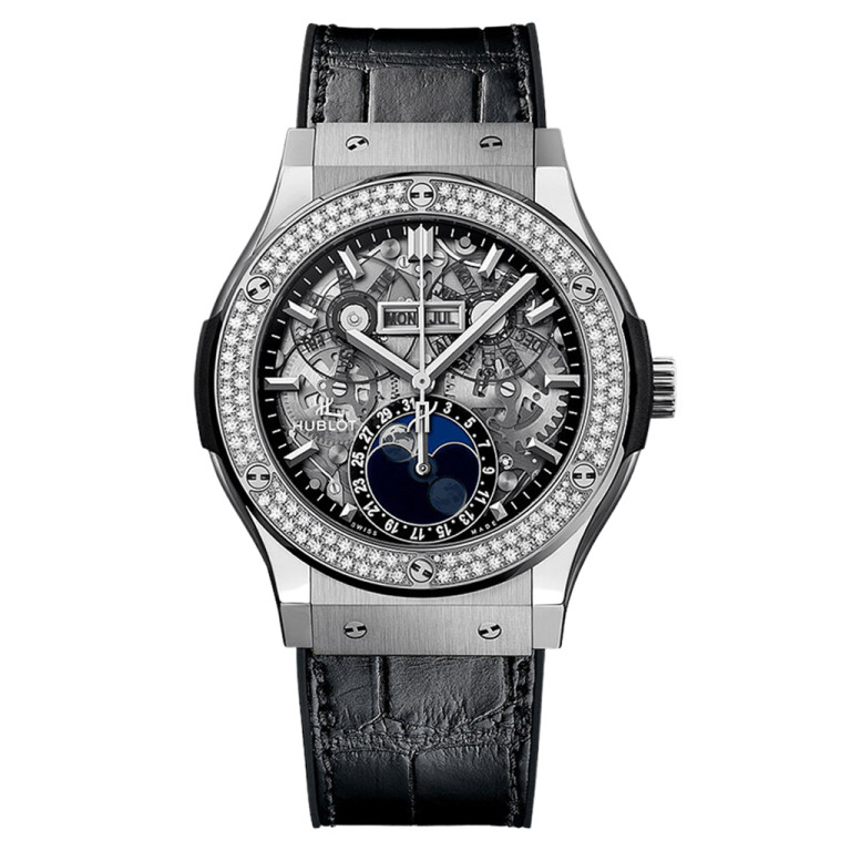 Hublot Classic Fusion Aerofusion Moonphase Titanium Diamonds 45mm - 517.NX.0170.LR.1104 - #1 Hublot Classic Fusion Aerofusion Moonphase Titanium Diamonds 45mm - 517.NX.0170.LR.1104 - #1