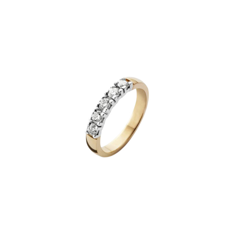 geel/wit goud alliance ring met diamant Schaap en Citroen Diamonds - #2 geel/wit goud alliance ring met diamant Schaap en Citroen Diamonds - #2
