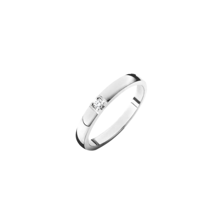 witgoud alliance ring met diamant Schaap en Citroen Diamonds - #2 witgoud alliance ring met diamant Schaap en Citroen Diamonds - #2