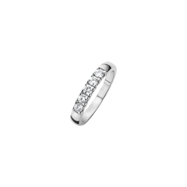 witgoud alliance ring met diamant Schaap en Citroen Diamonds - #2 witgoud alliance ring met diamant Schaap en Citroen Diamonds - #2