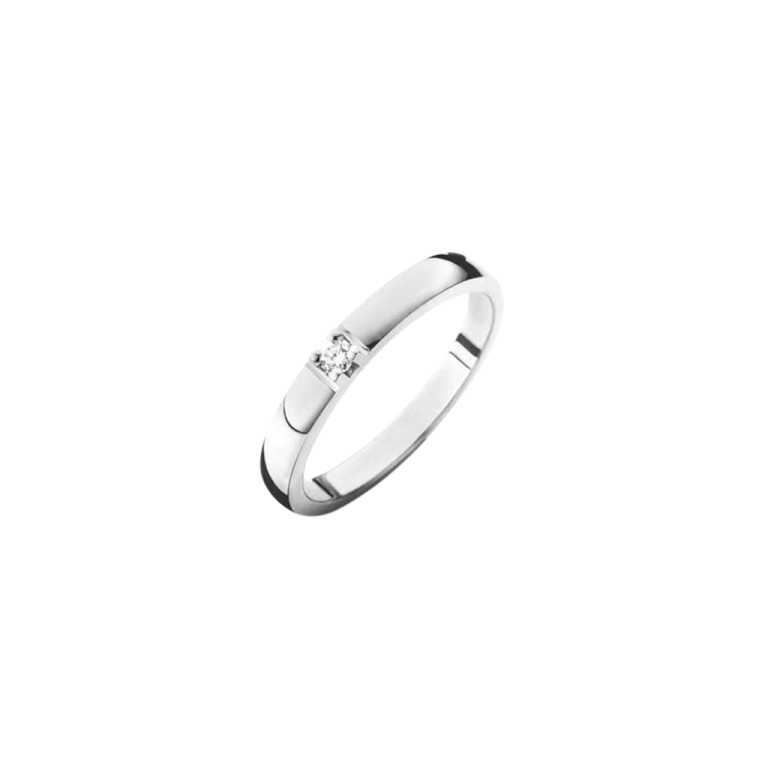 witgoud alliance ring met diamant Schaap en Citroen Diamonds - #2 witgoud alliance ring met diamant Schaap en Citroen Diamonds - #2
