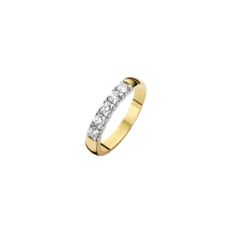 geel/wit goud alliance ring met diamant Schaap en Citroen Diamonds - #2 geel/wit goud alliance ring met diamant Schaap en Citroen Diamonds - #2
