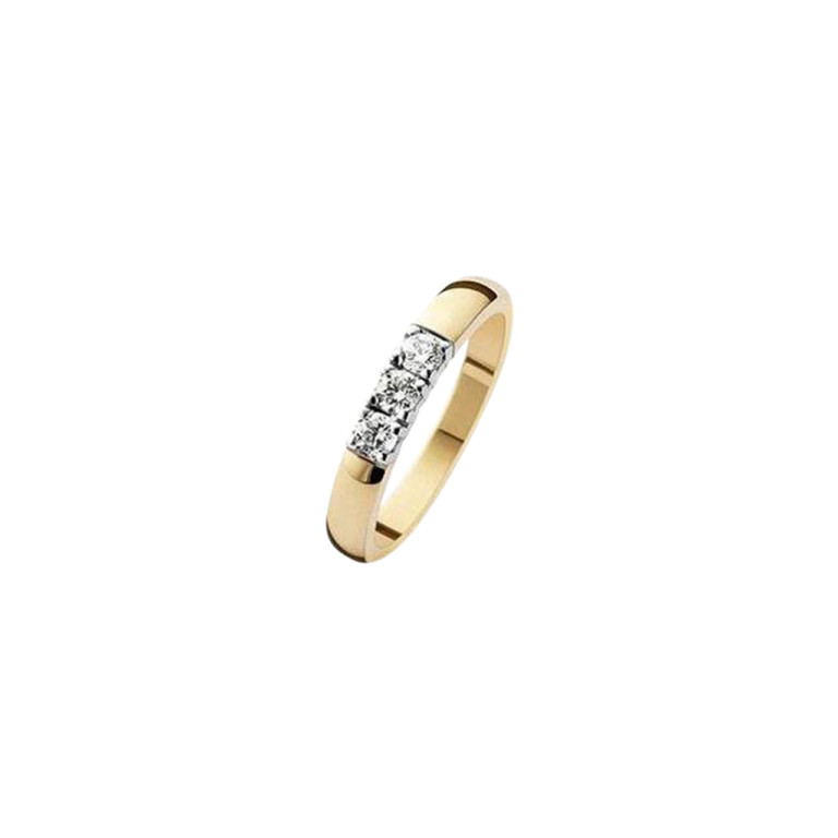 geel/wit goud alliance ring met diamant Schaap en Citroen Diamonds - #2 geel/wit goud alliance ring met diamant Schaap en Citroen Diamonds - #2