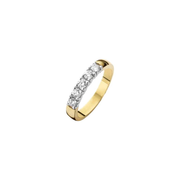 geel/wit goud alliance ring met diamant Schaap en Citroen Diamonds - #2 geel/wit goud alliance ring met diamant Schaap en Citroen Diamonds - #2