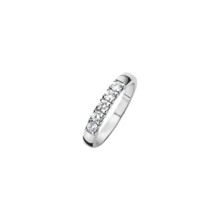 witgoud alliance ring met diamant Schaap en Citroen Diamonds - #2 witgoud alliance ring met diamant Schaap en Citroen Diamonds - #2