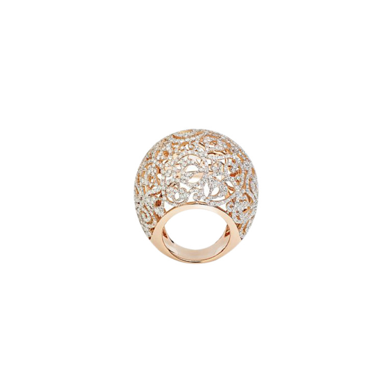 Pomellato Arabesque ring roodgoud met diamant - PAB3300 O7000 DB000 - #2 Pomellato Arabesque ring roodgoud met diamant - PAB3300 O7000 DB000 - #2
