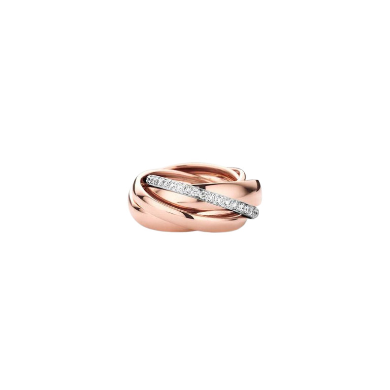 rosé/wit goud ring met diamant SC Highlights Diamonds - #2 rosé/wit goud ring met diamant SC Highlights Diamonds - #2