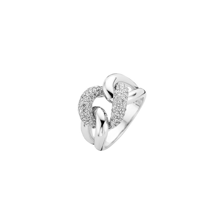 witgoud gourmette ring met diamant Schaap en Citroen Diamonds - #2 witgoud gourmette ring met diamant Schaap en Citroen Diamonds - #2