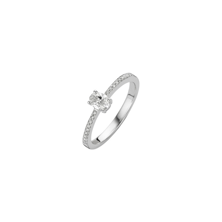 witgoud solitair ring met diamant Schaap en Citroen Diamonds - #2 witgoud solitair ring met diamant Schaap en Citroen Diamonds - #2