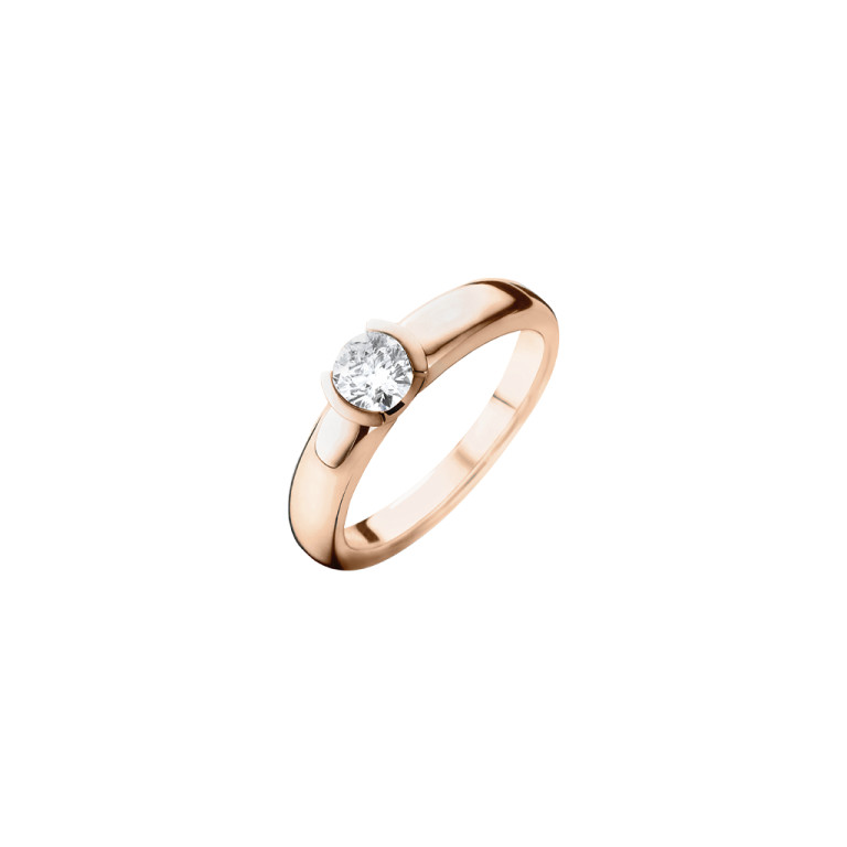 rosé/wit goud solitair ring met diamant Schaap en Citroen Diamonds - #2 rosé/wit goud solitair ring met diamant Schaap en Citroen Diamonds - #2