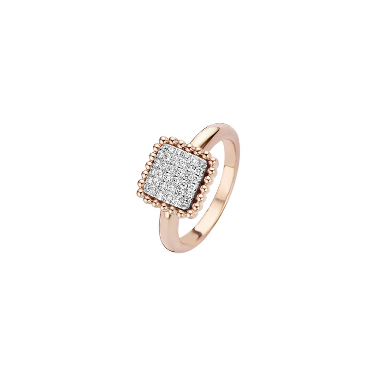 Tirisi Jewelry Amsterdam ring rosé/wit goud met diamant - TR9669D(2P) - #2 Tirisi Jewelry Amsterdam ring rosé/wit goud met diamant - TR9669D(2P) - #2