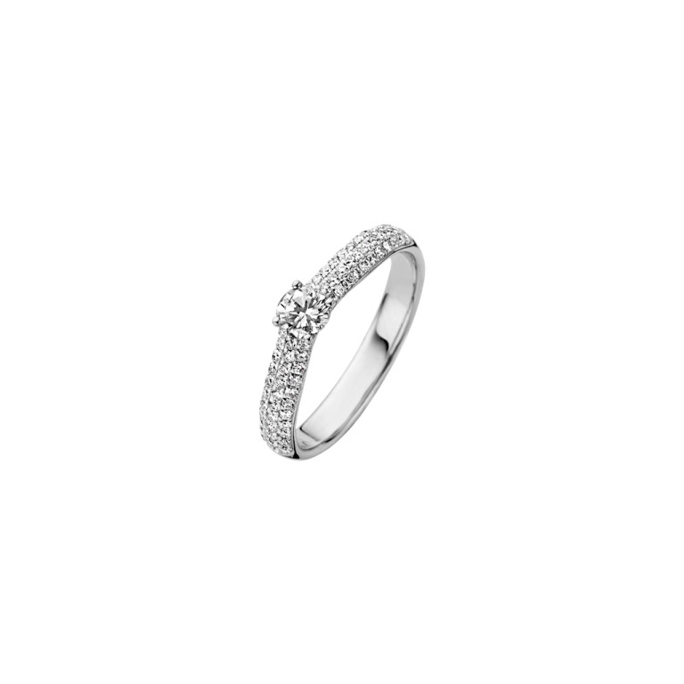 witgoud solitair ring met diamant Schaap en Citroen Diamonds - #2 witgoud solitair ring met diamant Schaap en Citroen Diamonds - #2