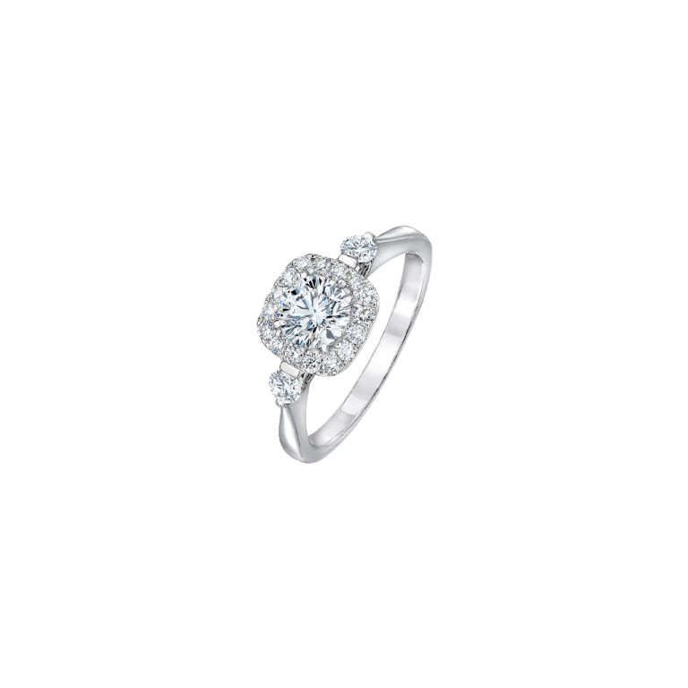 Royal Asscher Aida entourage ring witgoud met diamant - R.74.3371.RAB.WG.20 GIA - #3 Royal Asscher Aida entourage ring witgoud met diamant - R.74.3371.RAB.WG.20 GIA - #3