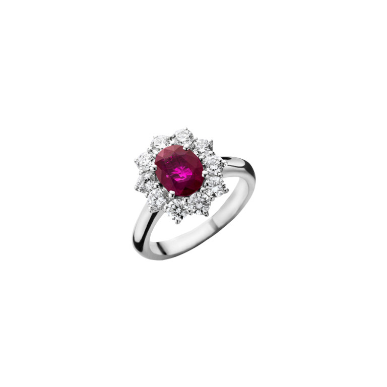 witgoud entourage ring met diamant SC Highlights Colours - #3 witgoud entourage ring met diamant SC Highlights Colours - #3