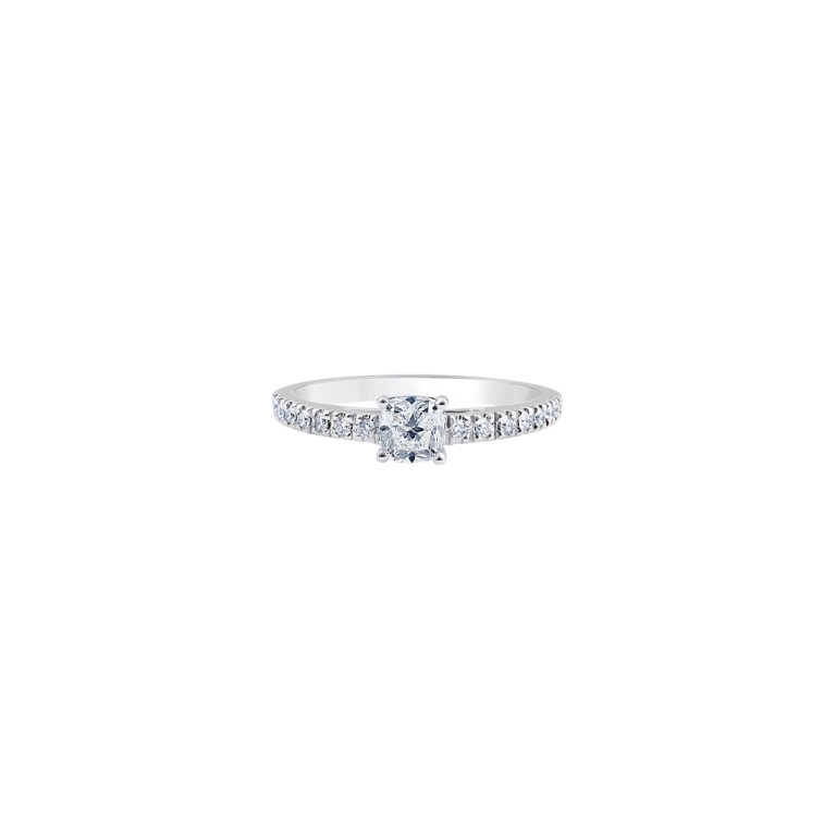 Royal Asscher Elissa ring witgoud met diamant - R.130.RACU.WG.24 HRD - #2 Royal Asscher Elissa ring witgoud met diamant - R.130.RACU.WG.24 HRD - #2