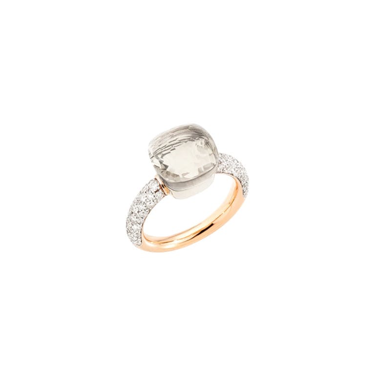 Pomellato Nudo ring rosé/wit goud met diamant - undefined - #1