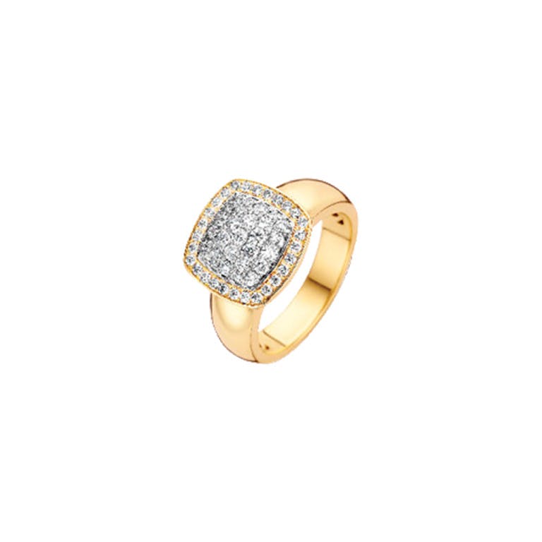 Tirisi Jewelry Milano Exclusive ring geel/wit goud met diamant