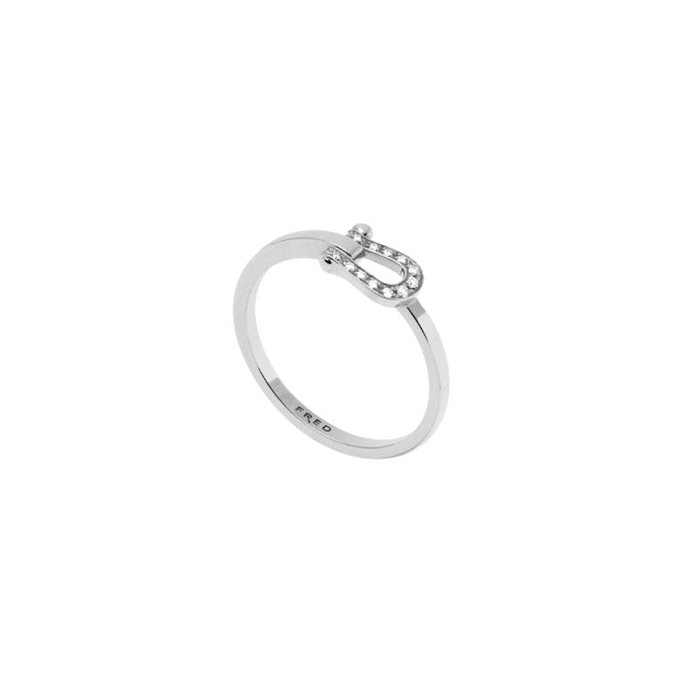 Fred Force 10 ring witgoud met diamant