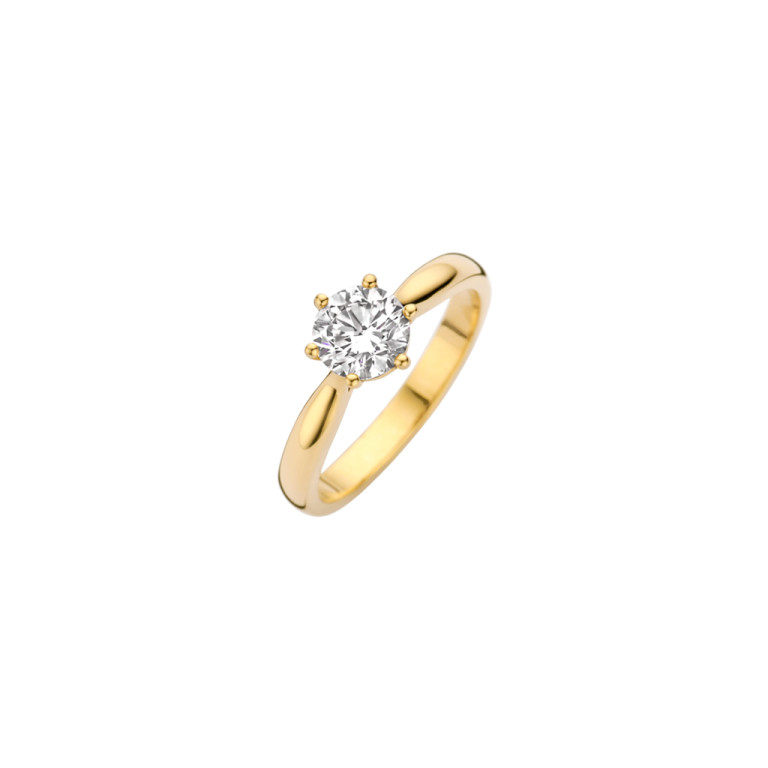 geelgoud solitair ring met diamant SC Highlights Diamonds - #2 geelgoud solitair ring met diamant SC Highlights Diamonds - #2
