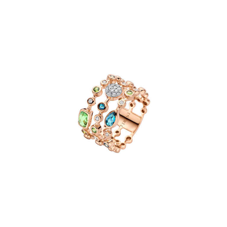 Tirisi Jewelry Venice ring rosé/wit goud met diamant - TR9765EM+LBTP - #1 Tirisi Jewelry Venice ring rosé/wit goud met diamant - TR9765EM+LBTP - #1