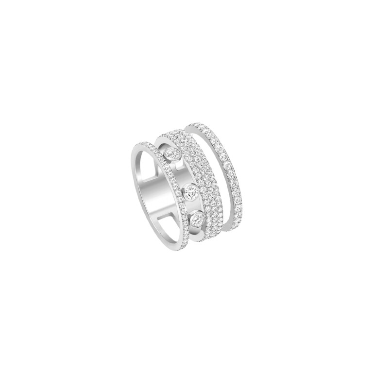 Messika Move Romane ring witgoud met diamant - 7205-WG - #1 Messika Move Romane ring witgoud met diamant - 7205-WG - #1