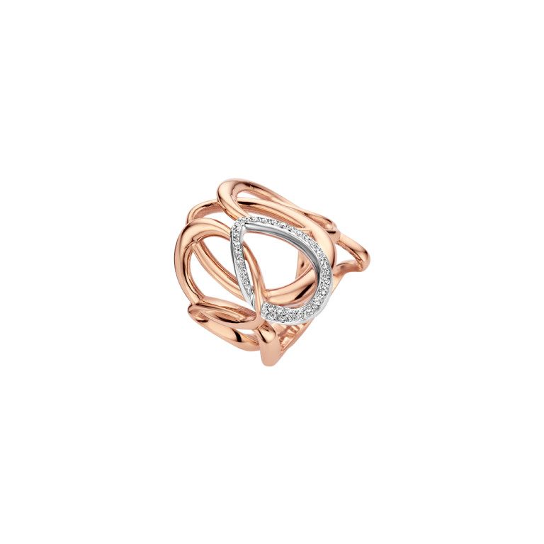 rosé/wit goud ring met diamant Schaap en Citroen Diamonds - #2 rosé/wit goud ring met diamant Schaap en Citroen Diamonds - #2