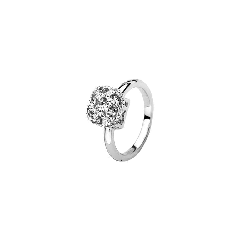Bigli Mini Sweety ring witgoud met diamant
