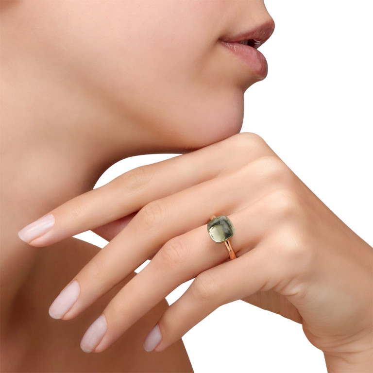 Pomellato Nudo ring rosé/wit goud met Prasioliet - PAA1100 O6000 000PA - #5 Pomellato Nudo ring rosé/wit goud met Prasioliet - PAA1100 O6000 000PA - #5