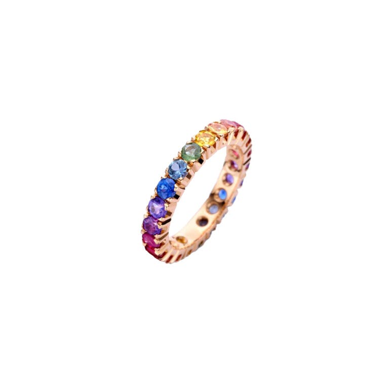roodgoud ring Schaap en Citroen Colours Rainbow - #1