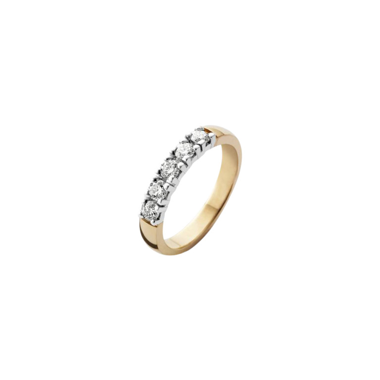 geel/wit goud alliance ring met diamant Schaap en Citroen Diamonds - #2 geel/wit goud alliance ring met diamant Schaap en Citroen Diamonds - #2