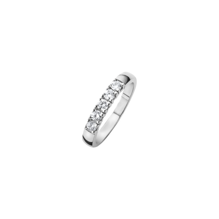 witgoud alliance ring met diamant Schaap en Citroen Diamonds - #2 witgoud alliance ring met diamant Schaap en Citroen Diamonds - #2