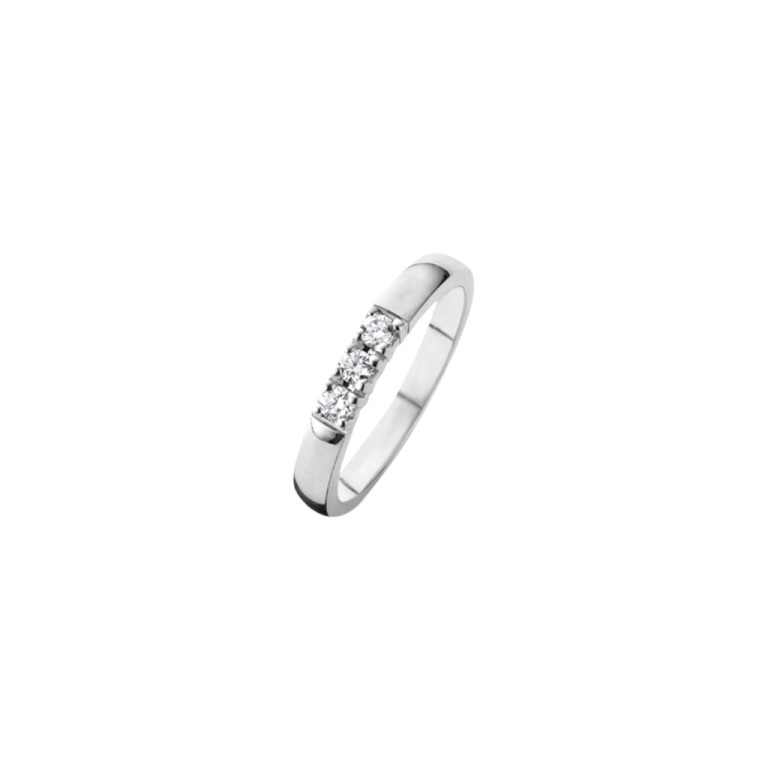 witgoud alliance ring met diamant Schaap en Citroen Diamonds - #2 witgoud alliance ring met diamant Schaap en Citroen Diamonds - #2