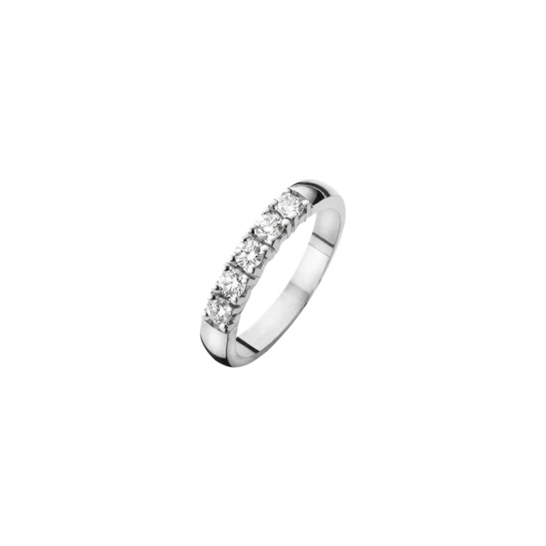 witgoud alliance ring met diamant Schaap en Citroen Diamonds - #2 witgoud alliance ring met diamant Schaap en Citroen Diamonds - #2