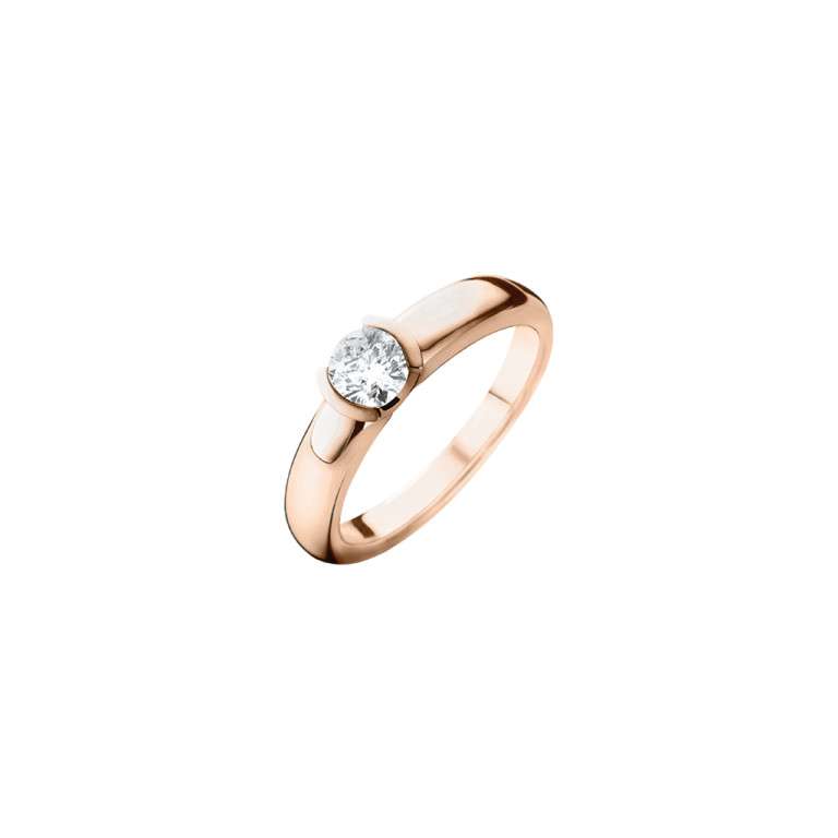 rosé/wit goud solitair ring met diamant SC Highlights Diamonds - #2 rosé/wit goud solitair ring met diamant SC Highlights Diamonds - #2
