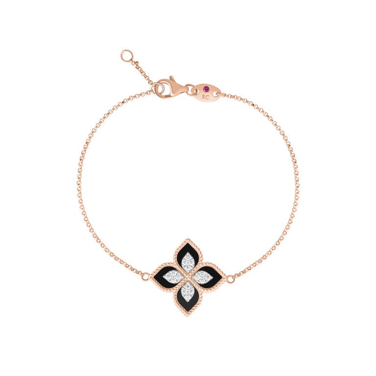 Roberto Coin Princess Flower armband rosé/wit goud met diamant - undefined - #2