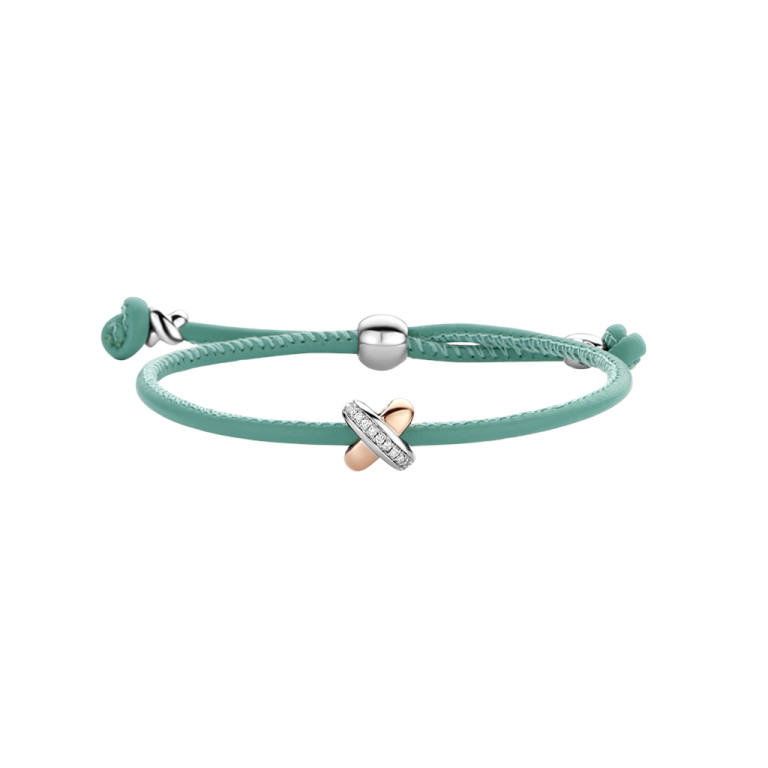 Tirisi Moda Kisses armband roodgoud met diamant - TM2133AQ(2P) - #2 Tirisi Moda Kisses armband roodgoud met diamant - TM2133AQ(2P) - #2
