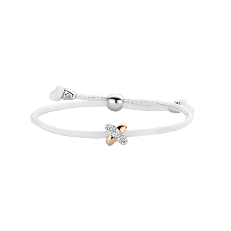 Tirisi Moda Kisses armband roodgoud met diamant - TM2134WH(2P) - #5 Tirisi Moda Kisses armband roodgoud met diamant - TM2134WH(2P) - #5