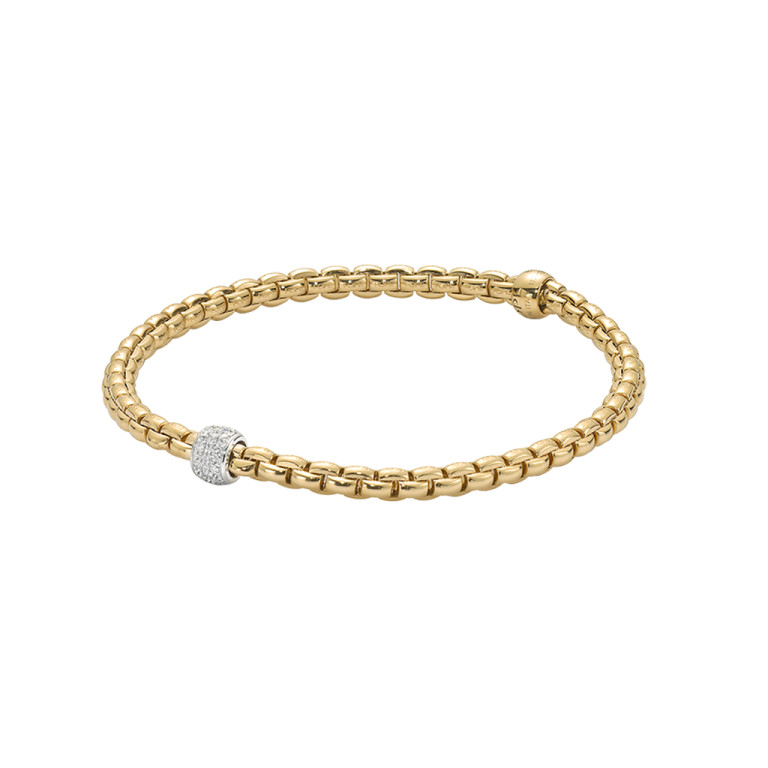 Fope Eka Tiny Armbanden geel/wit goud met diamant - 73301BX_PB_G_XBX_00L - #5 Fope Eka Tiny Armbanden geel/wit goud met diamant - 73301BX_PB_G_XBX_00L - #5
