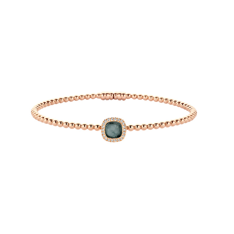 Tirisi Jewelry Milano Tre armband roodgoud met diamant - TB2181-1HMP - #2 Tirisi Jewelry Milano Tre armband roodgoud met diamant - TB2181-1HMP - #2