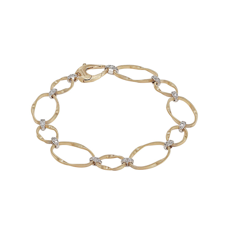 Marco Bicego Marrakech Onde armband geel/wit goud met diamant - BG783-B2 - #5 Marco Bicego Marrakech Onde armband geel/wit goud met diamant - BG783-B2 - #5