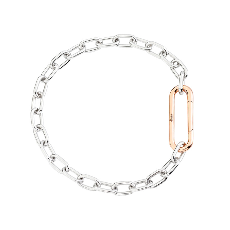 Pomellato Iconica schakel armband rosé/wit goud - PBC3040 O6WHR 00000 - #1 Pomellato Iconica schakel armband rosé/wit goud - PBC3040 O6WHR 00000 - #1