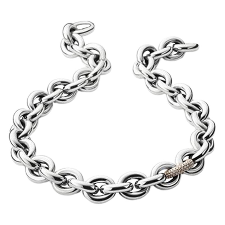 witgoud jasseron collier met diamant SC Highlights Diamonds - #3 witgoud jasseron collier met diamant SC Highlights Diamonds - #3