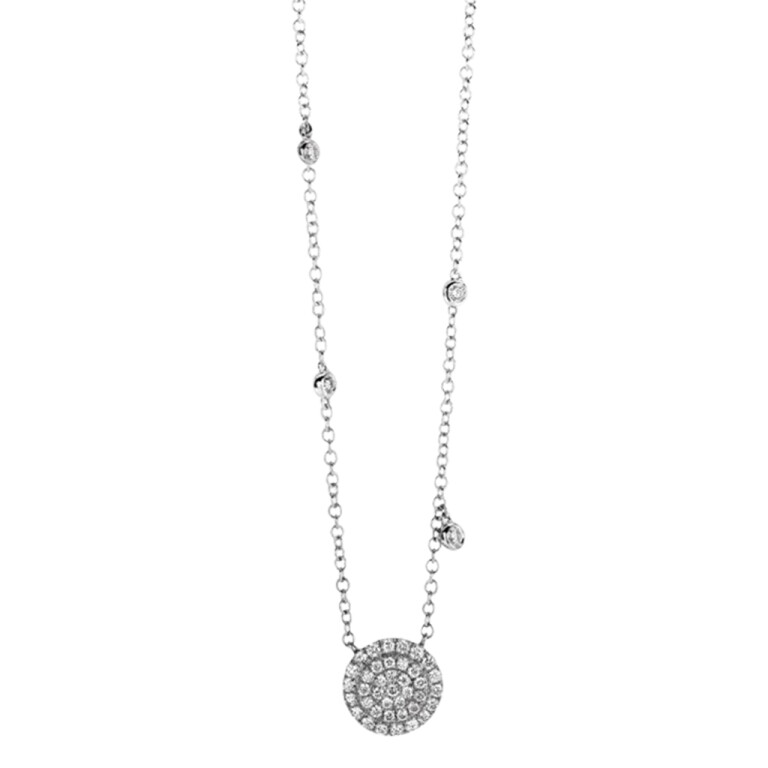 witgoud collier met hanger met diamant Schaap en Citroen Diamonds - #3 witgoud collier met hanger met diamant Schaap en Citroen Diamonds - #3