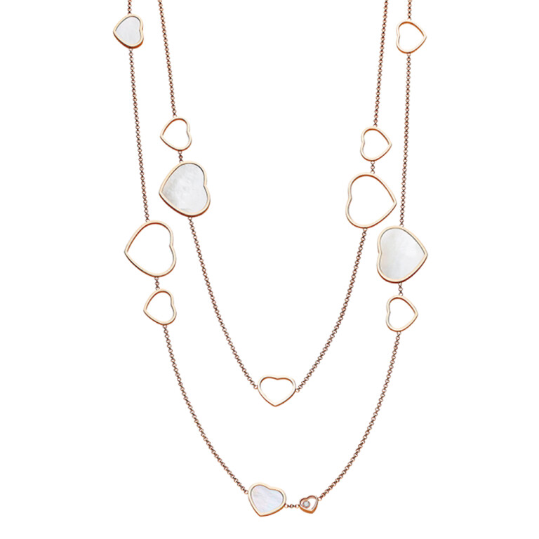 Chopard Happy Diamonds Happy Hearts collier roodgoud met diamant - 817482-5301 - #2 Chopard Happy Diamonds Happy Hearts collier roodgoud met diamant - 817482-5301 - #2