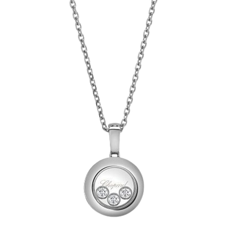 Chopard Happy Diamonds Icons Round collier met hanger witgoud met diamant - 79A018-1001 - #3 Chopard Happy Diamonds Icons Round collier met hanger witgoud met diamant - 79A018-1001 - #3