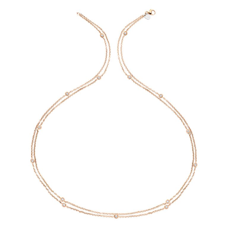 roodgoud jasseron collier met diamant Schaap en Citroen Diamonds - #2 roodgoud jasseron collier met diamant Schaap en Citroen Diamonds - #2