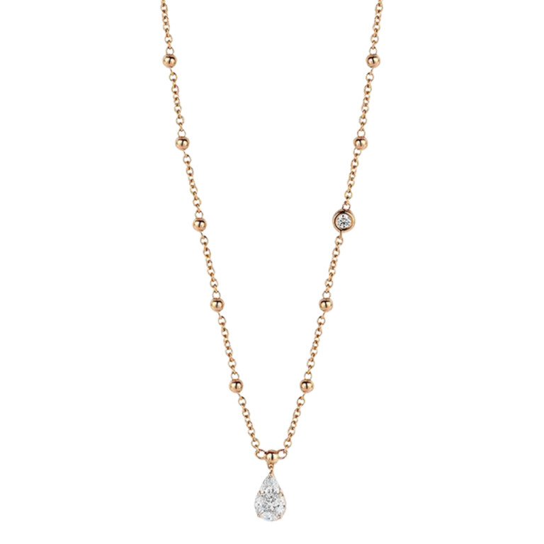 roodgoud collier met hanger met diamant Schaap en Citroen Diamonds - #5 roodgoud collier met hanger met diamant Schaap en Citroen Diamonds - #5