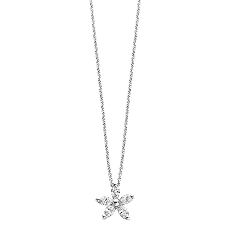 witgoud collier met hanger met diamant Schaap en Citroen Diamonds - #2 witgoud collier met hanger met diamant Schaap en Citroen Diamonds - #2